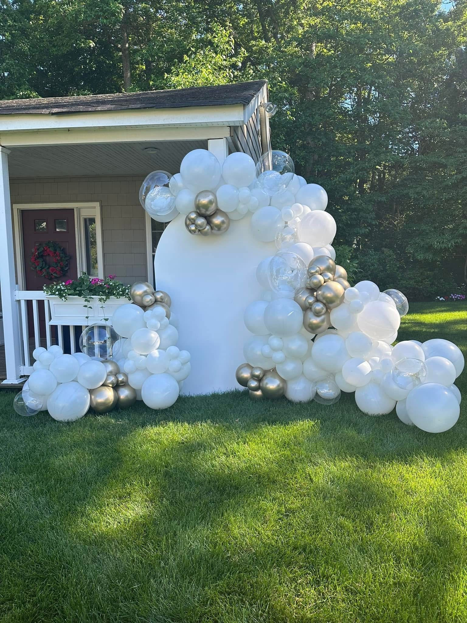 Photo opportunity background at my sister in law’s engagement party. We used a white arched wall and made this balloon arch. Perfect for pictures

#LTKWedding #LTKParties