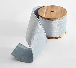 Blue Velvet Ribbon Garland | Pottery Barn (US)