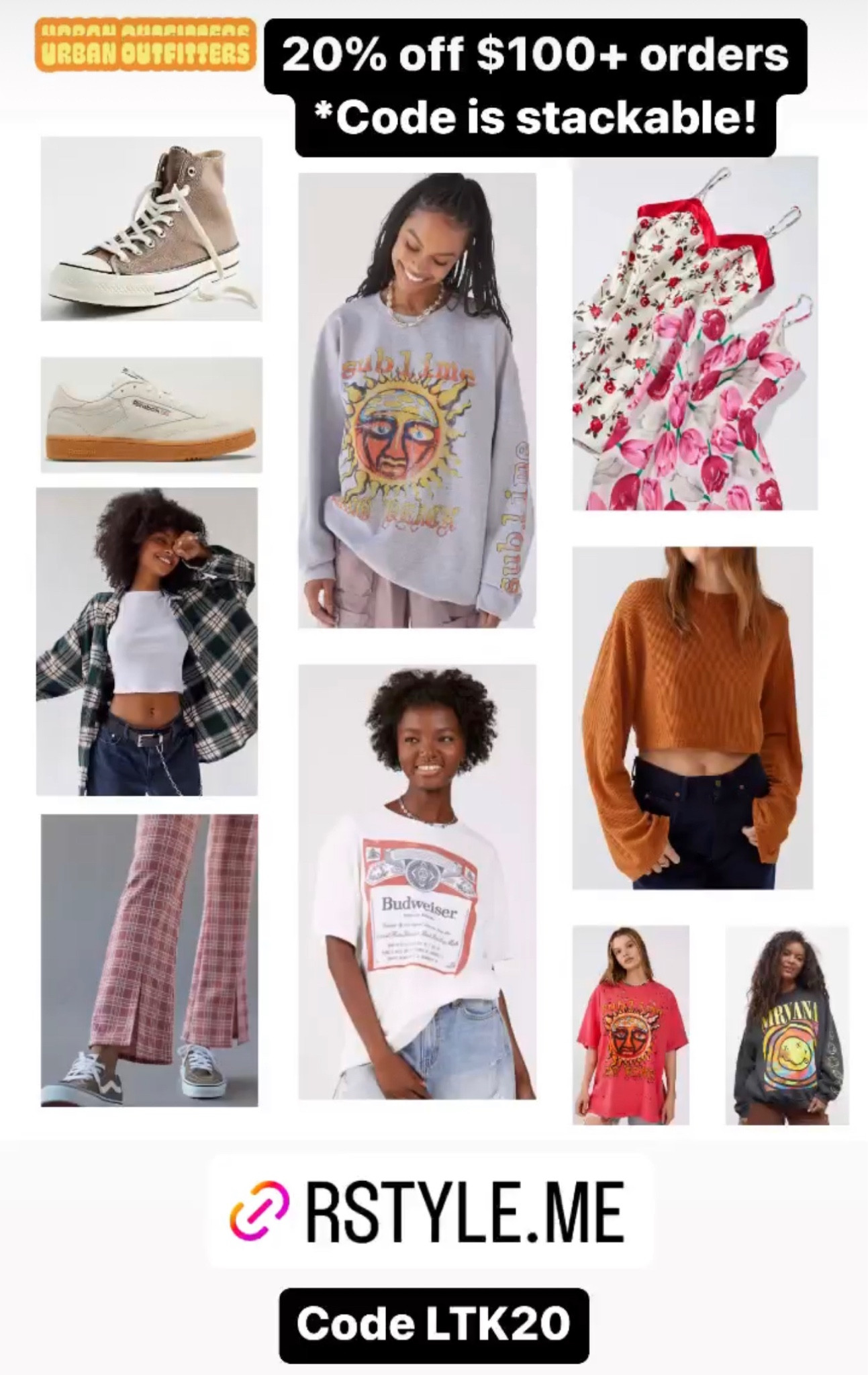 LTK Sale at Urban Outfitters! 20% off $100+ orders! Code LTK20 is stackable too 👏 

#LTKSale #LTKunder50 #LTKstyletip