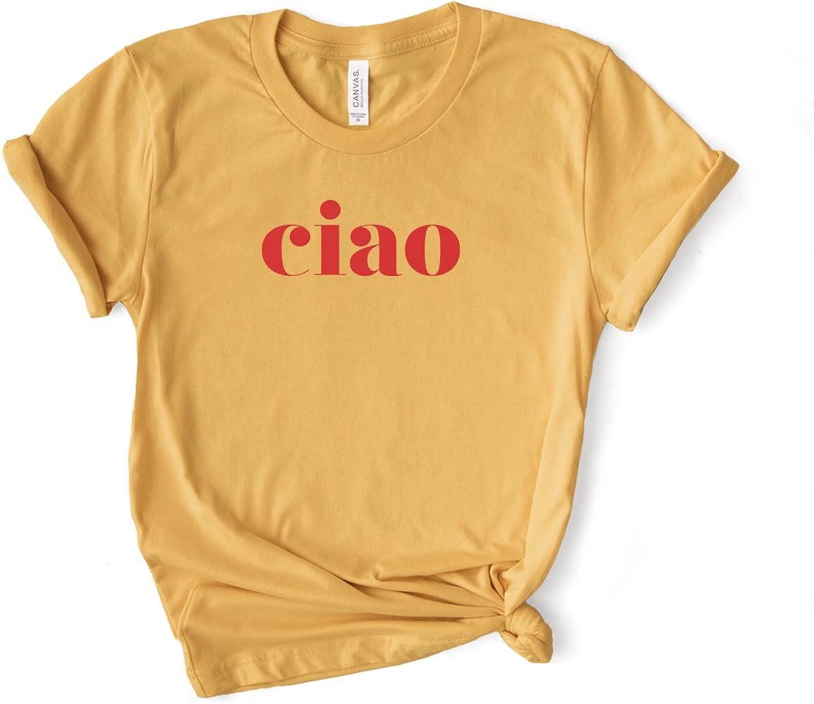 Ciao Shirt, Hello Gift, Italy Gift, Ciao Shirt, Italian Bella Tee, Italian Hello, Softstyle Unise... | Amazon (US)
