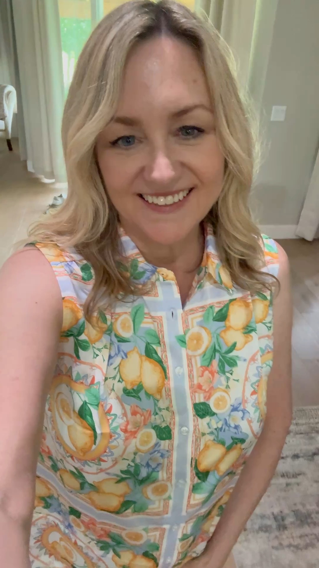 I love the print on this top! It’s easy to dress up or down for nice summer outfits or a work outfit ￼

#LTKootd #LTKdayinmylife #LTKSeasonal