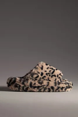 Maeve Fuzzy Platform Slippers | Anthropologie (US)