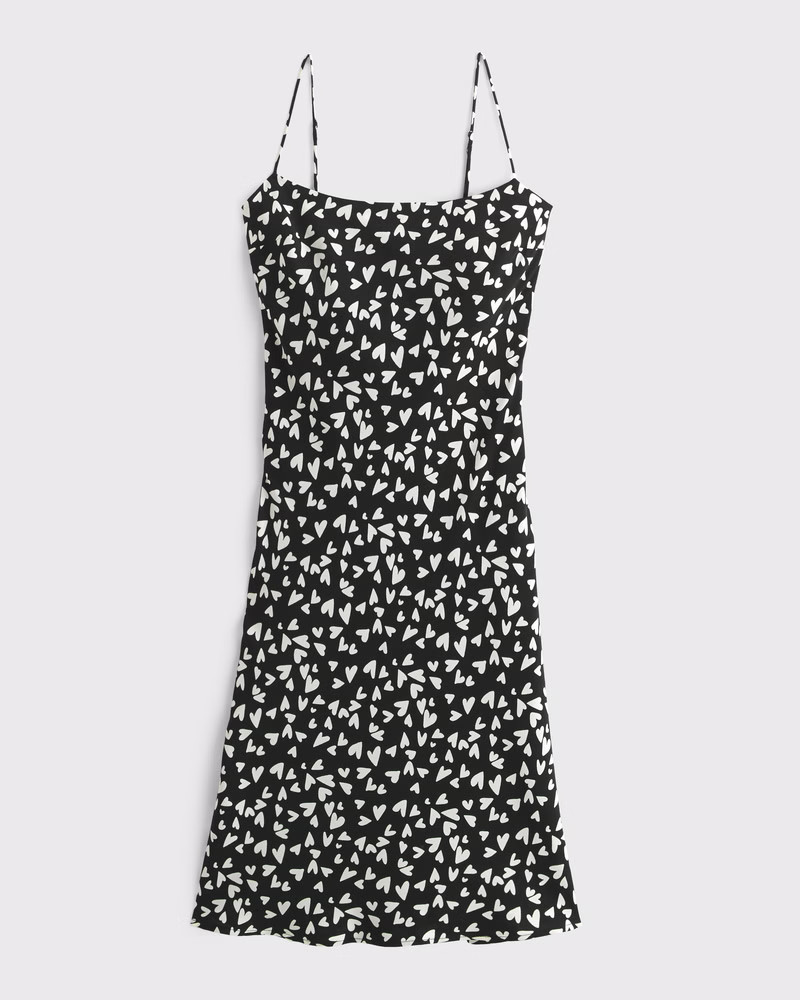 Women's The A&F Julia Slip Knee-Length Dress | Women's New Arrivals | Abercrombie.com | Abercrombie & Fitch (US)