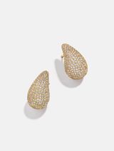 Ella 18K Gold Earrings - 18K Gold Plated Pavé | BaubleBar (US)