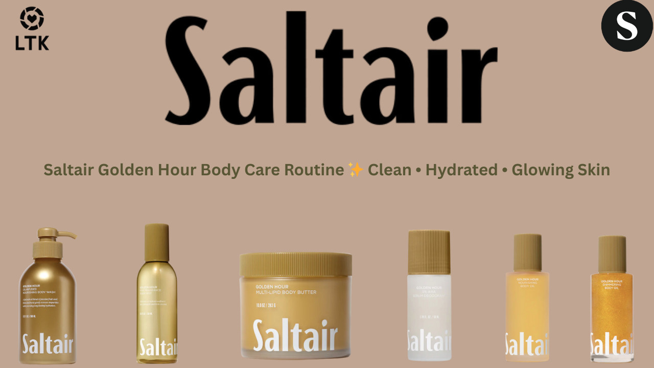Saltair Golden Hour Body Care Routine ✨ Clean • Hydrated • Glowing Skin

My full Golden Hour body care routine for soft, glowing, and hydrated skin ✨ This oil-infused lineup layers beautifully from shower to skin — perfect for everyday glow with a subtle, warm scent.
Linked for you on ShopMy + LTK 🤍


ShopMy:
https://shopmy.us/shop/collections/3347937



LTK:



* Golden Hour Oil-Infused Nourishing Body Wash A gentle, moisturizing cleanser that leaves skin soft and never stripped.
* Golden Hour Multi-Lipid Body Butter Rich, creamy hydration that seals in moisture and smooths dry skin.
* Golden Hour Body Mist A light, fresh body mist that layers perfectly with oils and lotions.
* Golden Hour 5% AHA Serum Deodorant Aluminum-free deodorant that gently exfoliates while keeping odor in check.
* Golden Hour Nourishing Body Oil Lightweight oil that adds instant softness and a healthy skin sheen.
* Golden Hour Shimmering Body Oil A glow-boosting oil with subtle shimmer for arms, legs, and décolletage.


#GoldenHour #BodyCareRoutine #CleanBodyCare #GlowingSkin #Over50AndChic #HydratedSkin #SelfCareRitual #SkinCareLovers #BodyCareEssentials #LayeredScent


Golden Hour body care, oil infused body wash, multi lipid body butter, AHA serum deodorant, nourishing body oil, shimmering body oil, clean body care routine, glowing skin routine, body care layering, over 50 skincare 

 #LTKdayinmylife #LTKgrwm #LTKootd