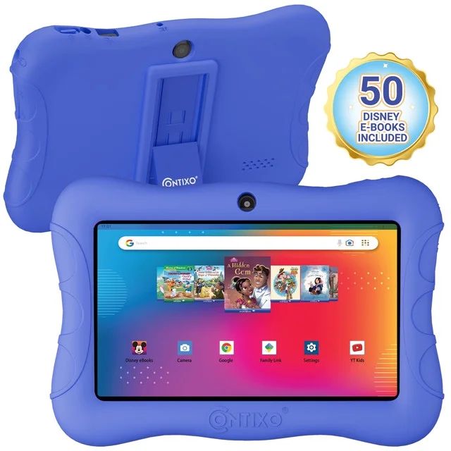 Contixo 7" Kids Tablet 32GB, 50+ Disney Storybooks, Protective Case w/ Kickstand, (2023 Model) - ... | Walmart (US)