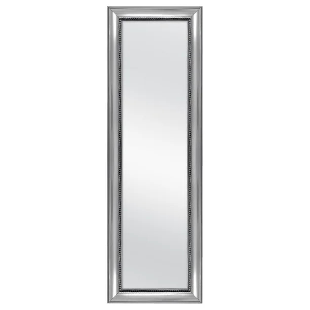 Mainstays Over-the-Door Wall Mirror, Silver Ornate Finish, 17" x 53", | Walmart (US)