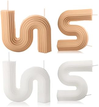 Christmas Decorative Candles Aesthetic S Shaped Candles Twisted Candles Scented Nude White Soy Wa... | Amazon (US)