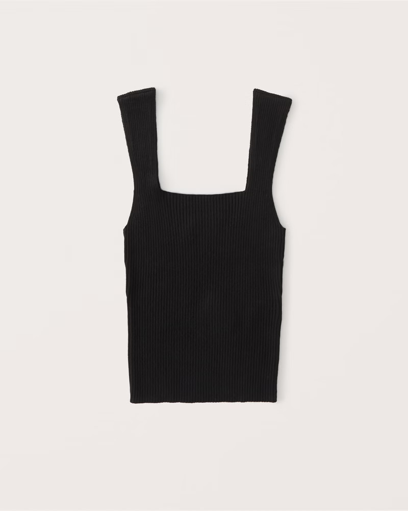 Elevated Ribbed Squareneck Tank | Abercrombie & Fitch (US)