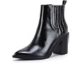 Womens Ankle Boots Slip on Pointed Toe Chunky Block Mid Heel Leather Elastic Panel Casual Chelsea... | Amazon (US)