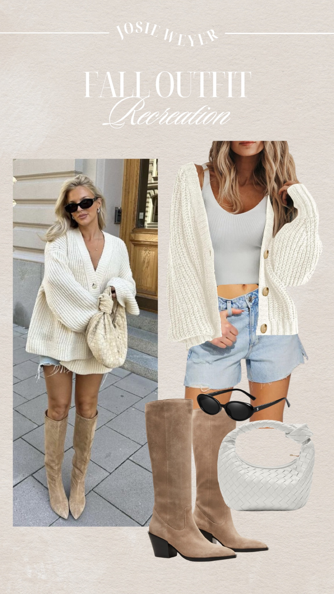 Recreating Pinterest perfect fall outfits 🫶🏻🤎☁️ this one is a great fall transitional outfit! I’m obsessed with these suede boots for fall 😍

Easy fall outfit, fall fashion, casual fall outfit, knee high boots, suede boots, denim shorts, white knit sweater, micro influencer, milwaukee Wisconsin 

#LTKShoeCrush #LTKxPrimeDay #LTKStyleTip