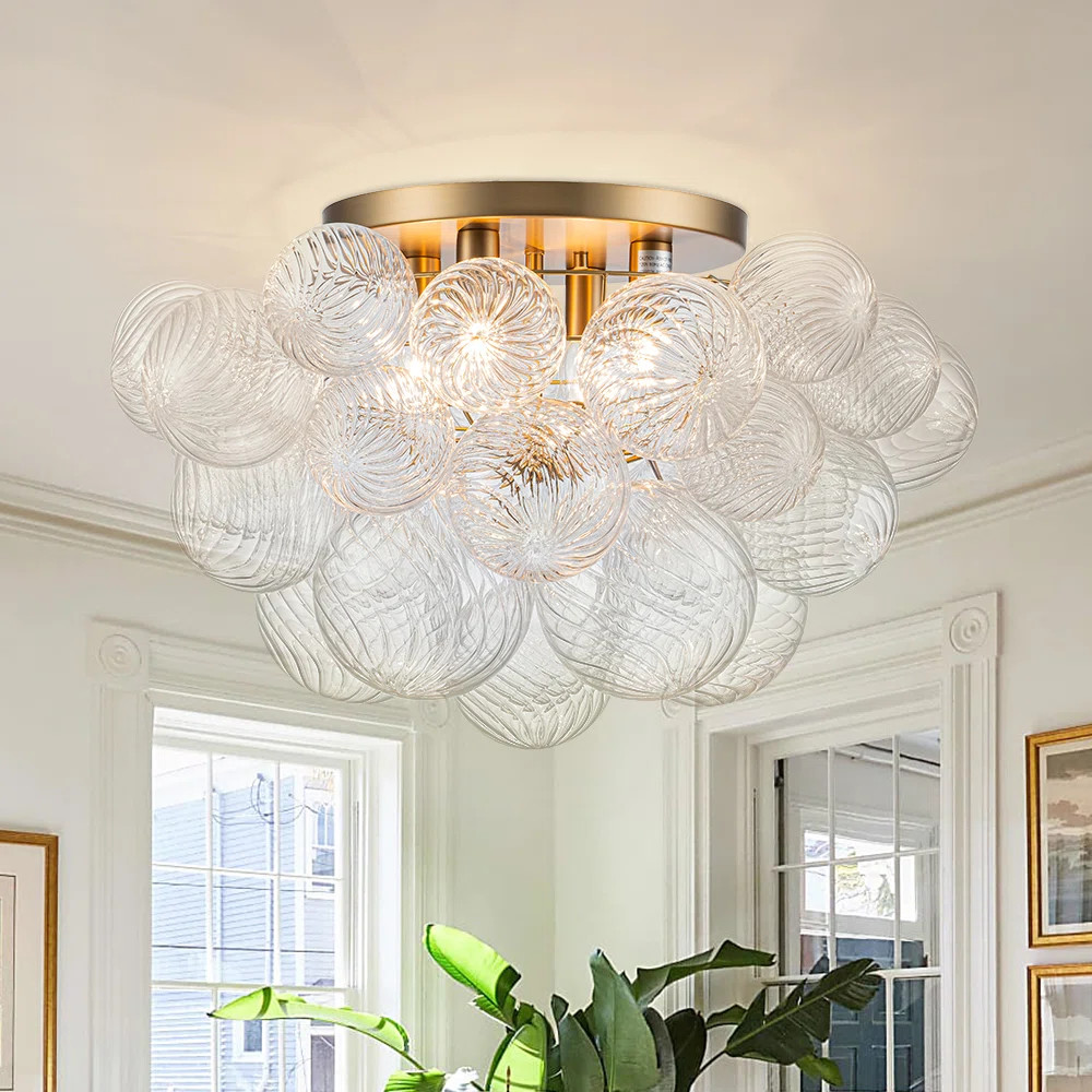 4-light Handcrafted Glass Bubble Semi-flush MountByEverly Quinn5.0Rated 5 out of 5 stars.3 Review... | Wayfair North America