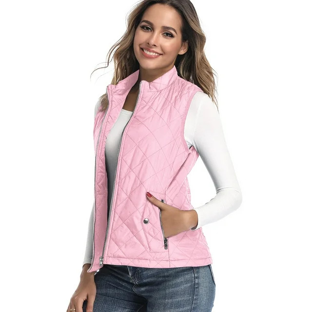 Women's Vests Zip up Quilted Padded Lightweight Vest for Women | Walmart (US)