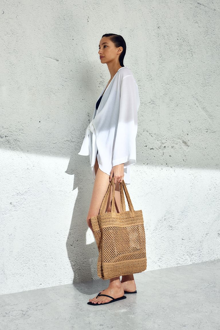 Bolsa shopper de paja - Beige - MUJER | H&M ES | H&M (FR, IT, ES, PT, BE)