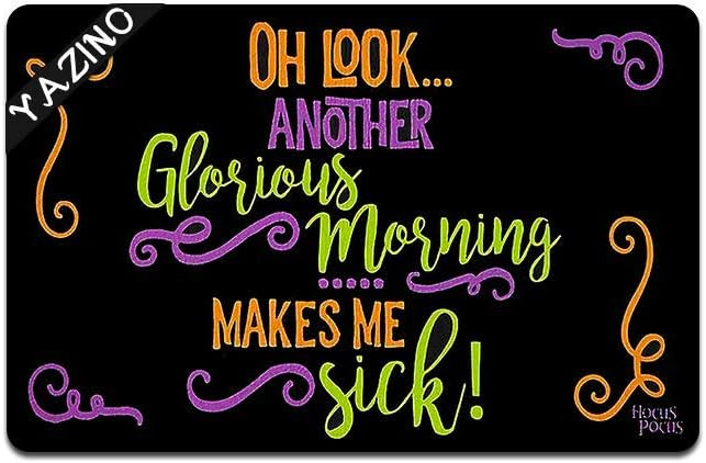 Amazon.com: Another Glorious Morning Halloween Door mat Funny Doormat Custom Home Living Decor Ho... | Amazon (US)