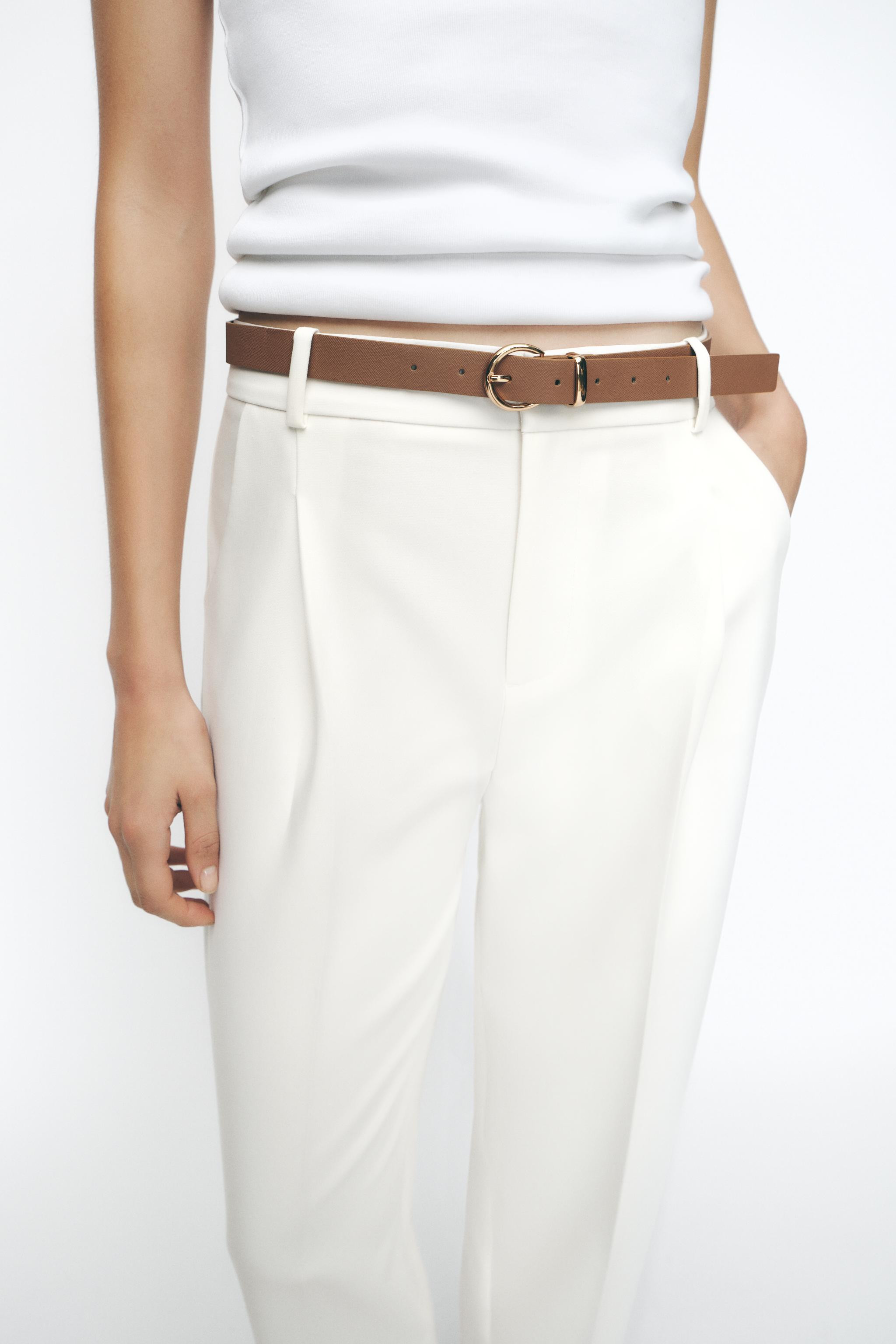 PLEATED BELTED PANTS | Zara US