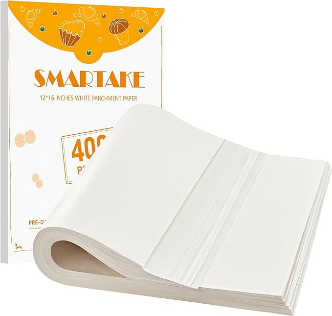 SMARTAKE 400PCS Parchment Paper Sheets, 12 x 16 IN Pre-Cut Baking Parchment, Non-Stick Kitchens C... | Amazon (US)