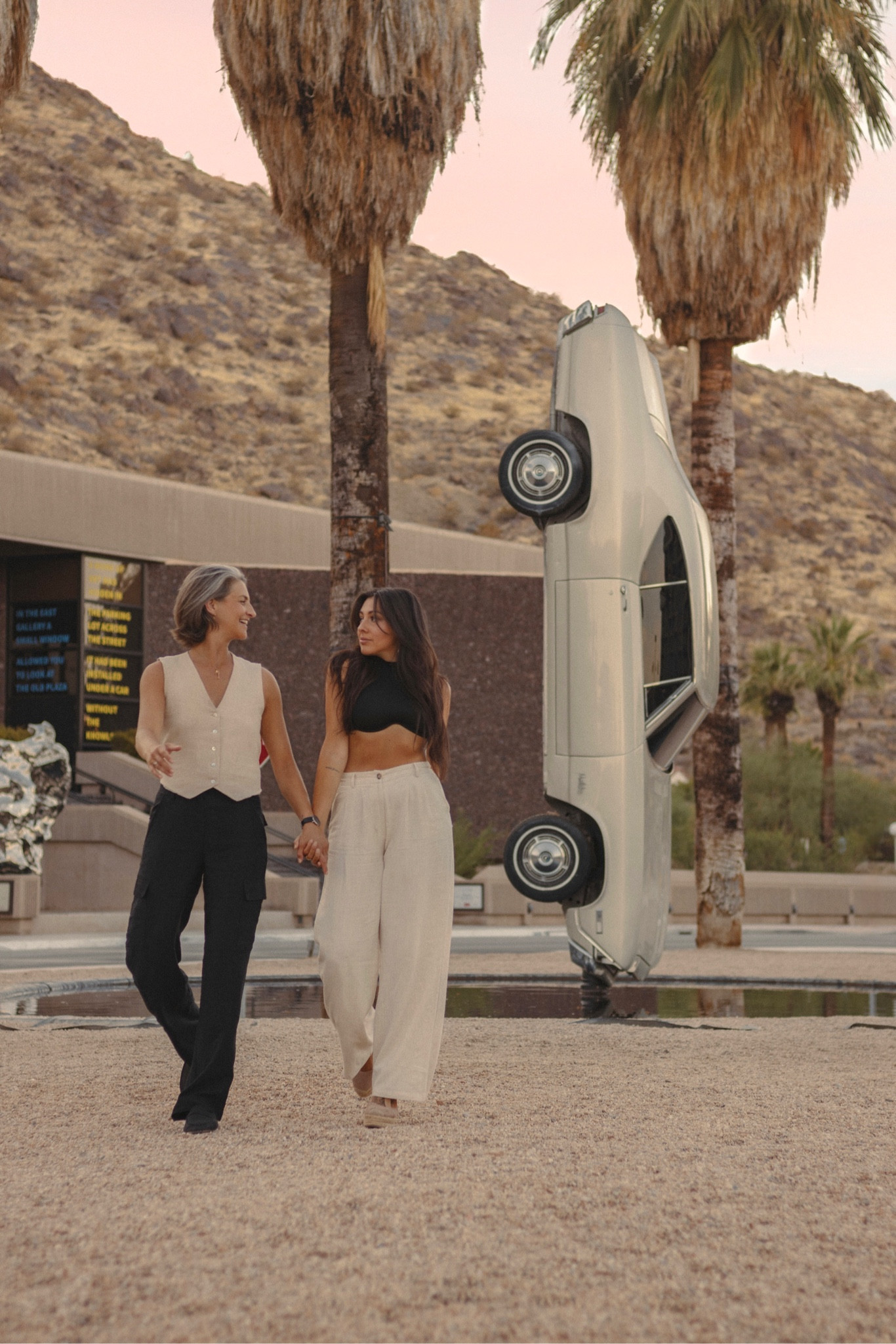 Casual summer outfit / fall outfit idea / matching couple / lesbian fashion / androgynous summer outfit / couples style / black and white outfit / tailored linen pants / linen vest

#LTKunder50 #LTKsalealert #LTKstyletip