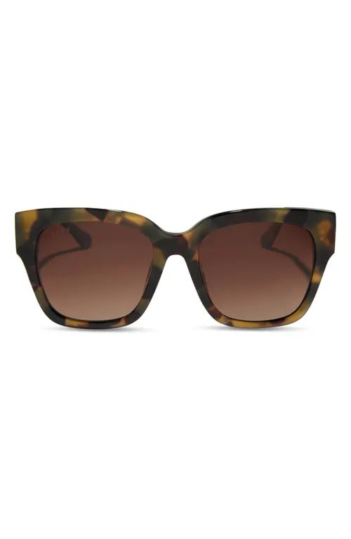 DIFF Bella II 54mm Gradient Polarized Square Sunglasses in Brown Gradient at Nordstrom | Nordstrom
