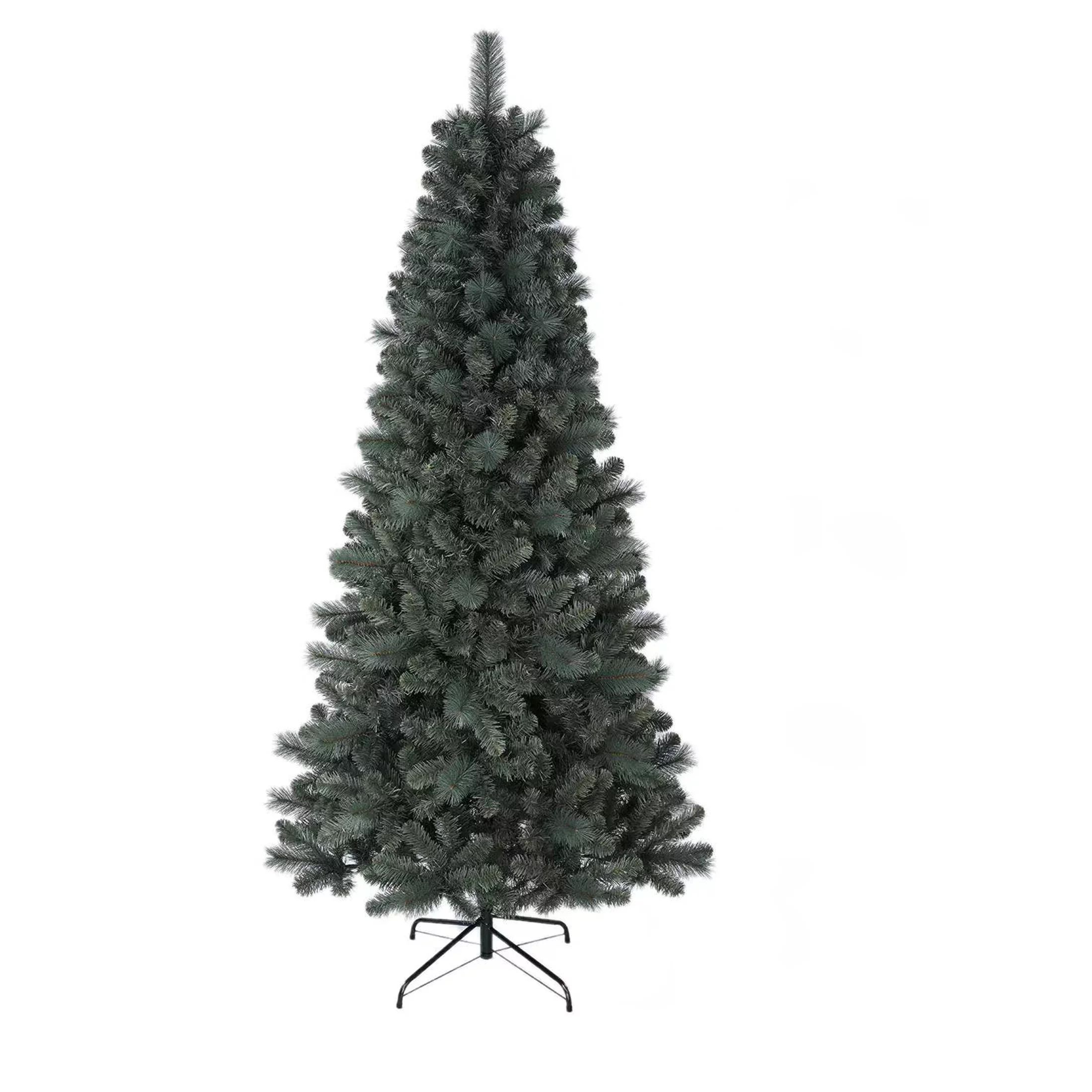 7' Unlit Artificial Stanford Spruce Christmas Tree with Tree Stand, Holiday Time | Walmart (US)