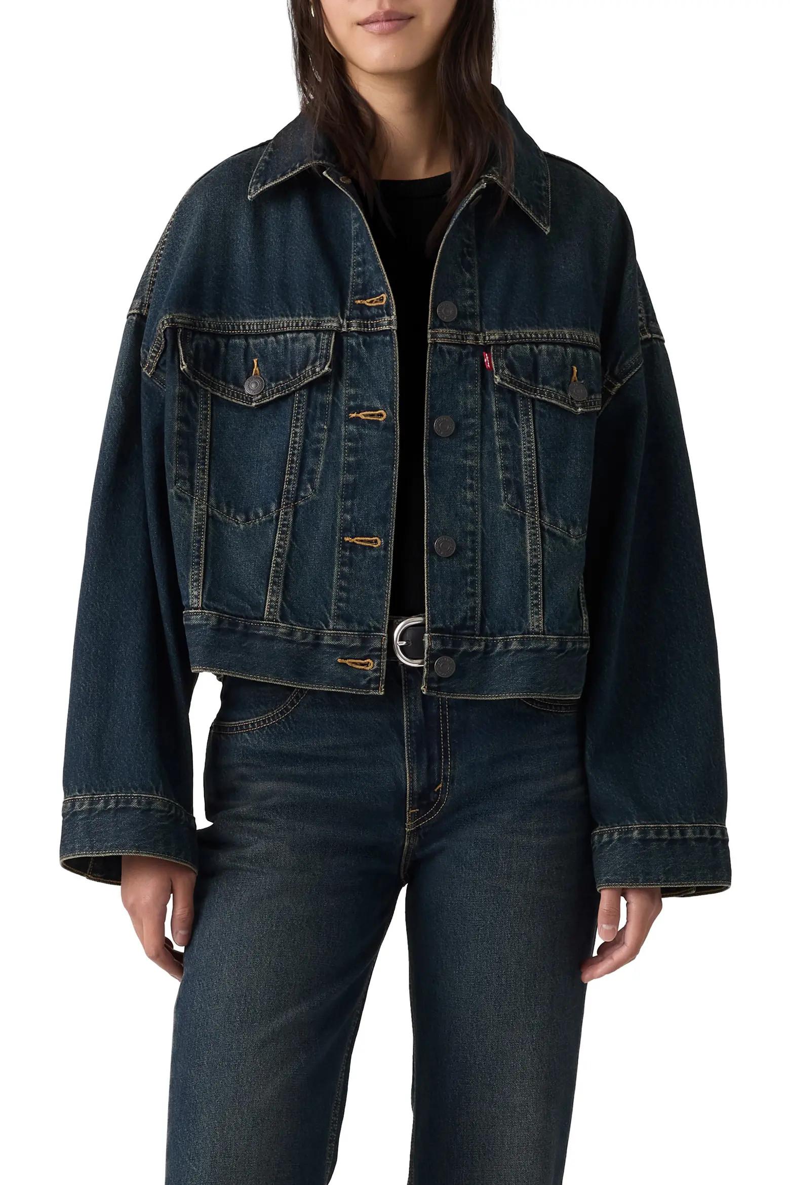 Levi's Loose Crop Denim Trucker Jacket (Women) | Nordstrom | Nordstrom