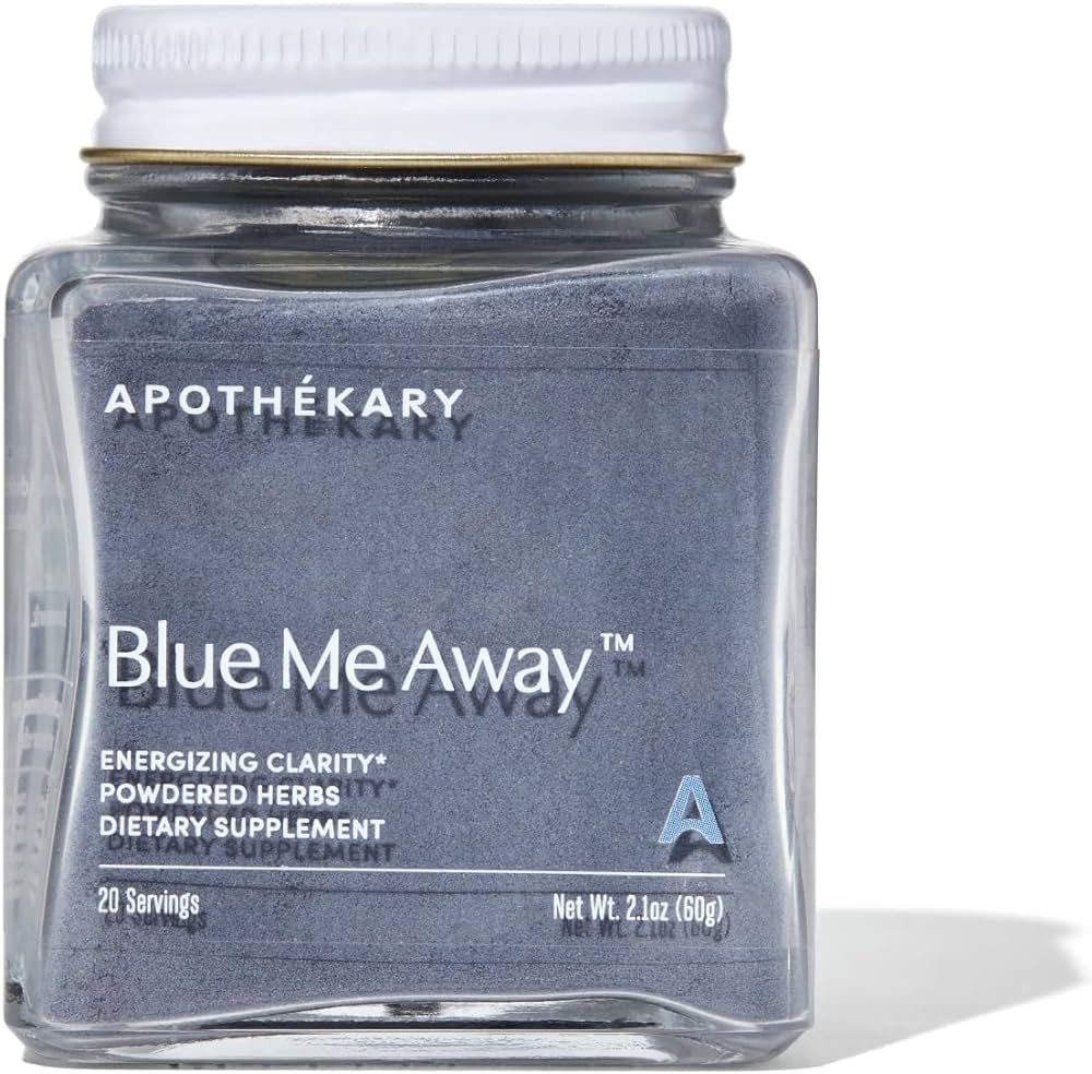 Apothékary Blue Me Away Supports Mental Clarity, Focus, Energy & Stress Relief, Herbal Powder Su... | Amazon (US)