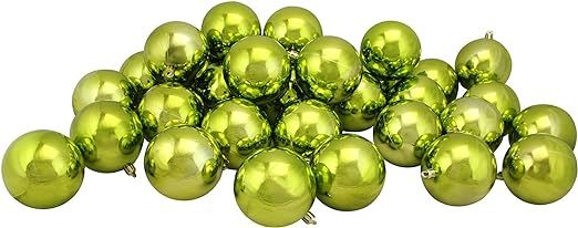 32ct Kiwi Green Shatterproof Shiny Christmas Ball Ornaments 3.25" (80mm) | Amazon (US)