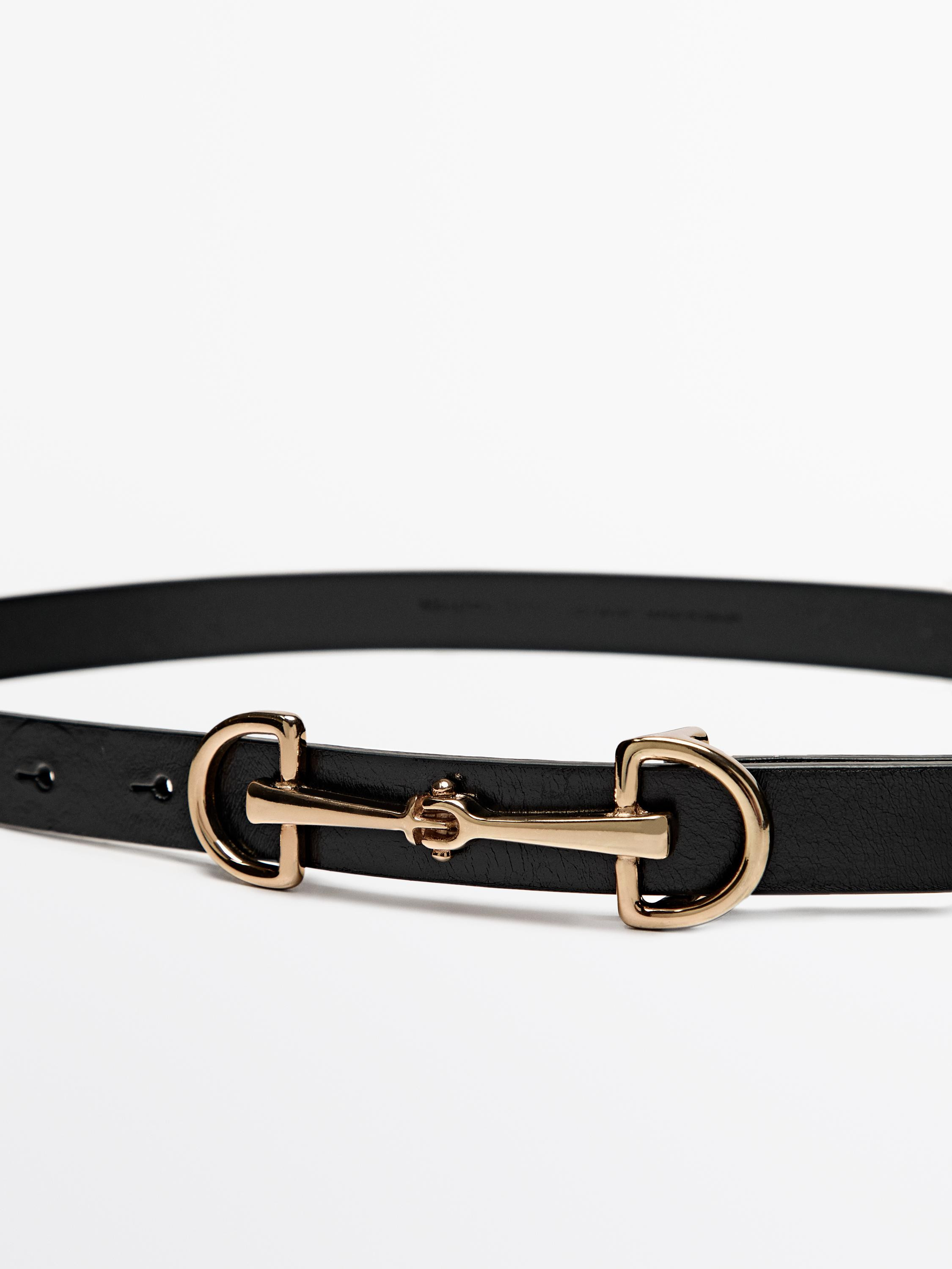 Equestrian nappa leather belt | Massimo Dutti US