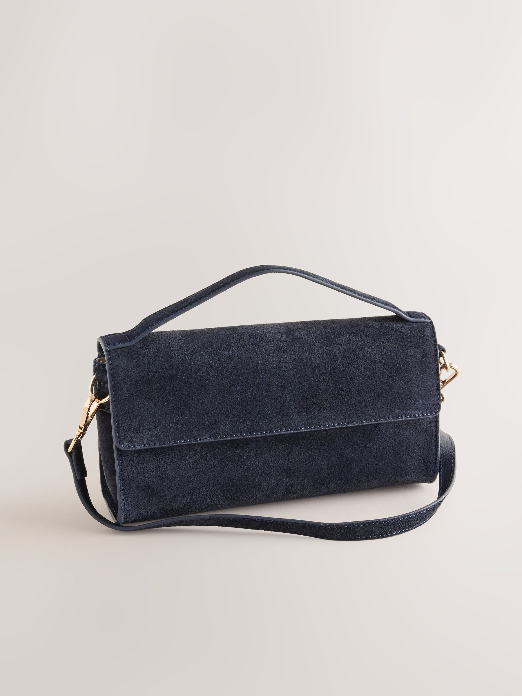 Next Navy Leather Top Handle Bag | Next US