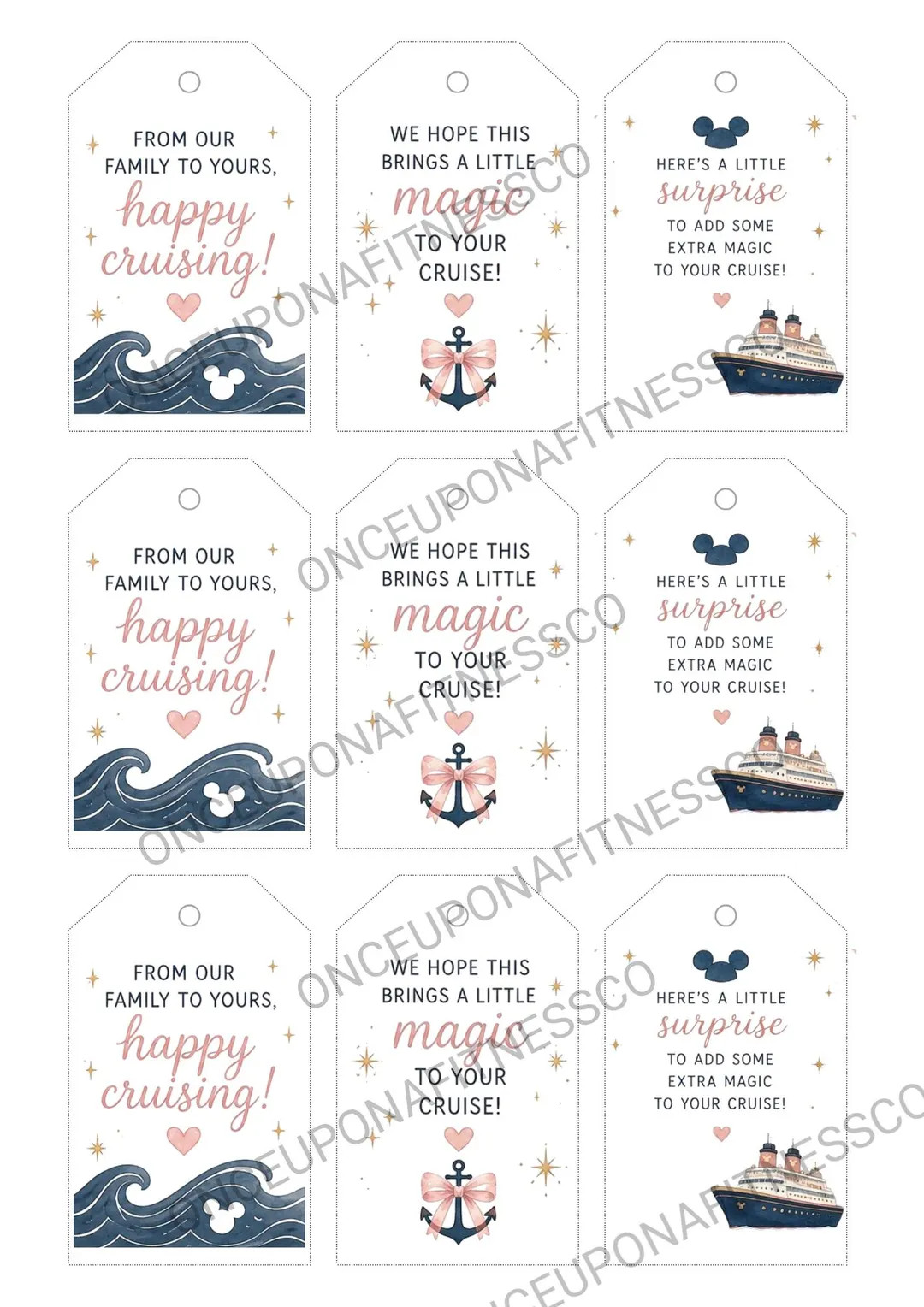 Disney Cruise Pixie Dust Gift Tags Printable | Fish Extender Gift Tags | Cruise Favor Tags | 3 Co... | Etsy (Global)