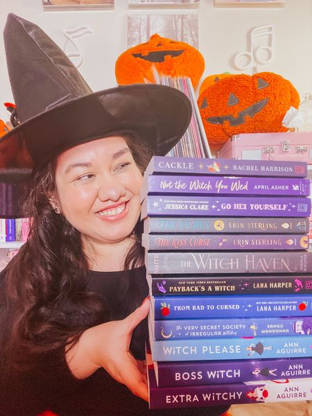 Happy Halloween! 🎃 Here are all the witch books I read in October! 🧙🏻‍♀️ So many good witchy rom com reads. It was the perfect TBR list for the month. 🔮🌙 Have you read any of these witch books? 🤔