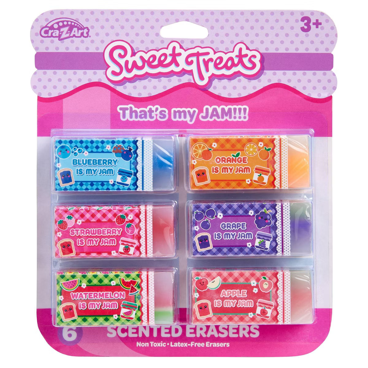 Cra-Z-Art Sweet Treats 6ct Scented Erasers Squares | Target