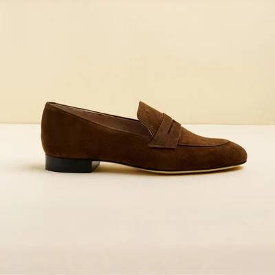 Moxie Mocha Suede Penny Loafer | ALLY Shoes
