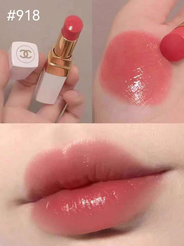 CHANEL Lipstick #918, Peach Nude Color, Creamy Texture, Mini Lipstick, Portable, Peach Cream Color, Lip Makeup, Portable Cosmetics, Travel Size, 1.5g/0.05oz, Daily Wear Brightening Lipstick, Gift For Girlfriend On Valentine's Day, Party Essential | SHEIN