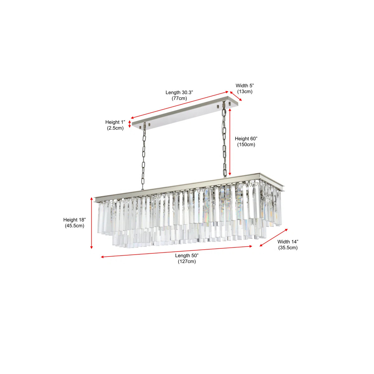 Dahlonega 12 - Light Dimmable Square / Rectangle Chandelier | Wayfair North America