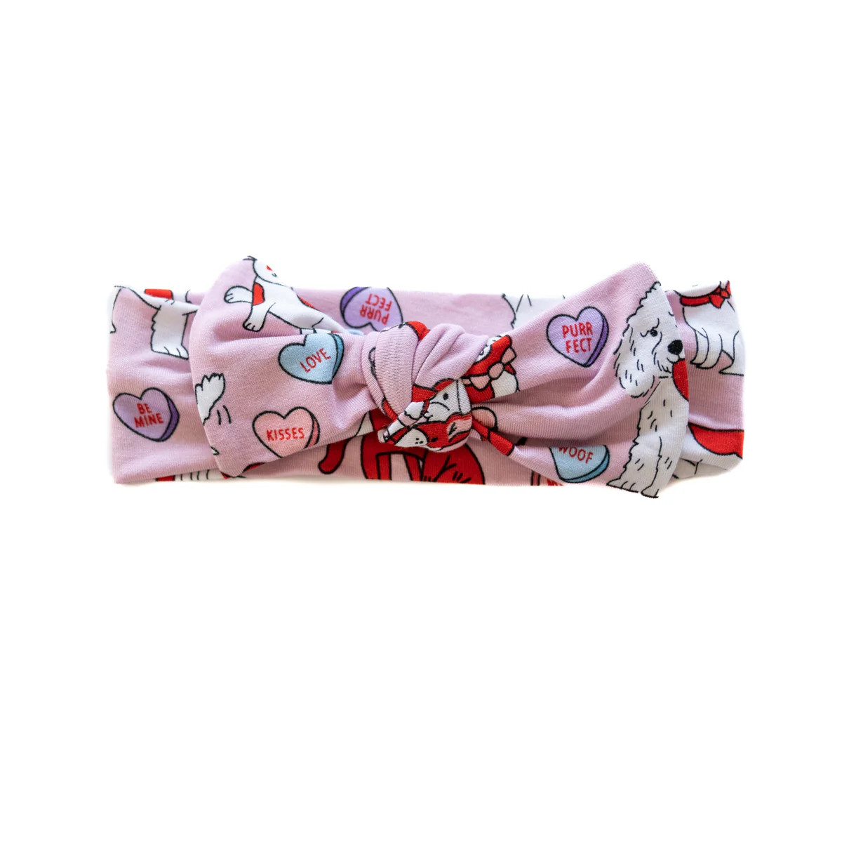 Pink Furever Valentines Bow Headband | Little Sleepies
