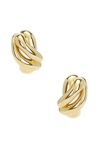 Roxanne Assoulin The Knot Earrings in Gold - Metallic Gold. Size all. | FWRD 