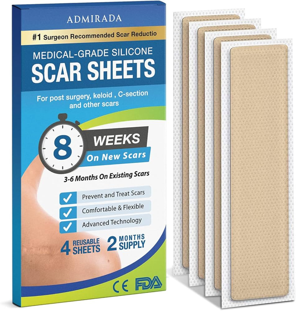 Admirada scar sheets, silicone patches for scars, silicone scar strips, Premium scar tape for sur... | Amazon (US)