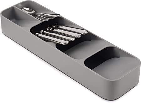 Joseph Joseph DrawerStore Compact Cutlery Silverware Organizer Kitchen Drawer Tray, Small, Gray | Amazon (US)