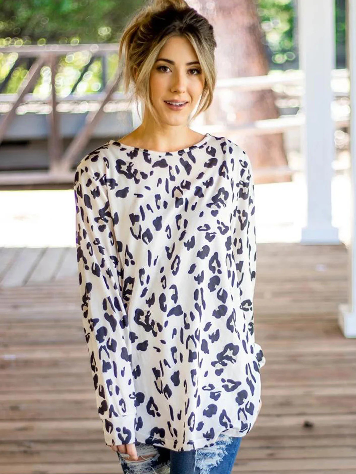 Leopard Print Mia Top | Tickled Teal LLC