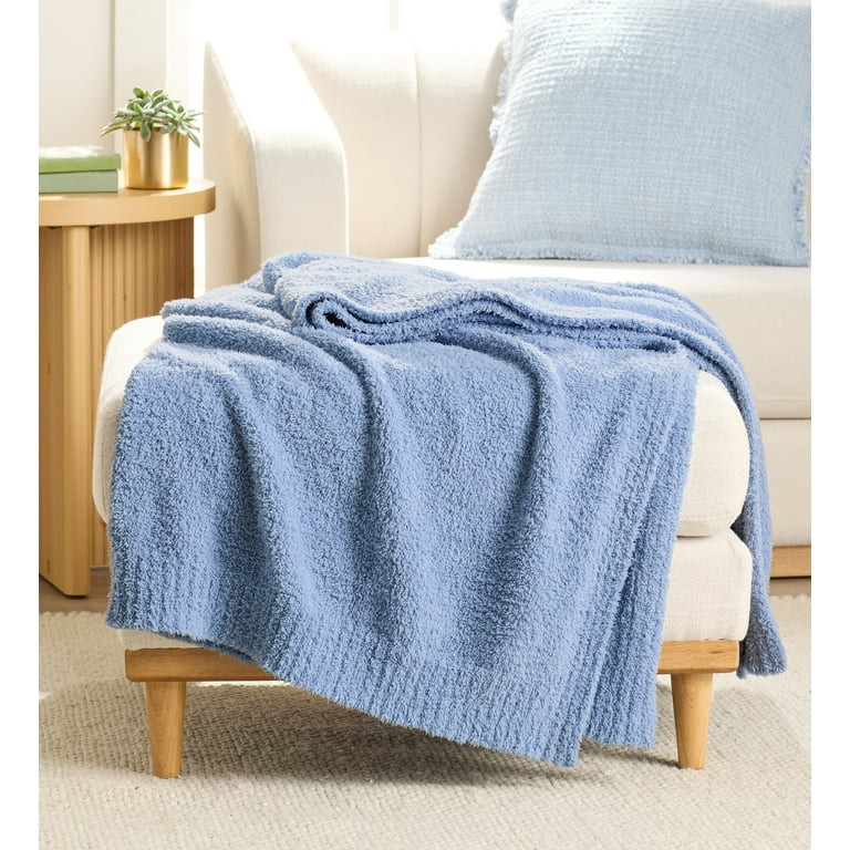 Better Homes & Gardens Cozy Knit Throw, Blue Silver, 50x72" - Walmart.com | Walmart (US)