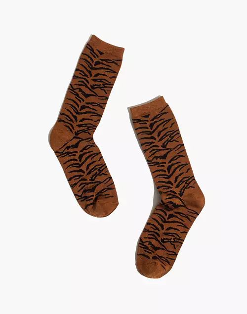 Shimmer Tiger Stripe Trouser Socks | Madewell