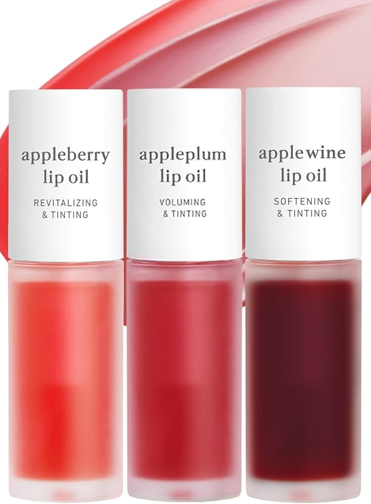 NOONI Korean Lip Oil - Appleberry + Appleplum + Applewine, 0.12 FL Oz Bundle | Amazon (US)