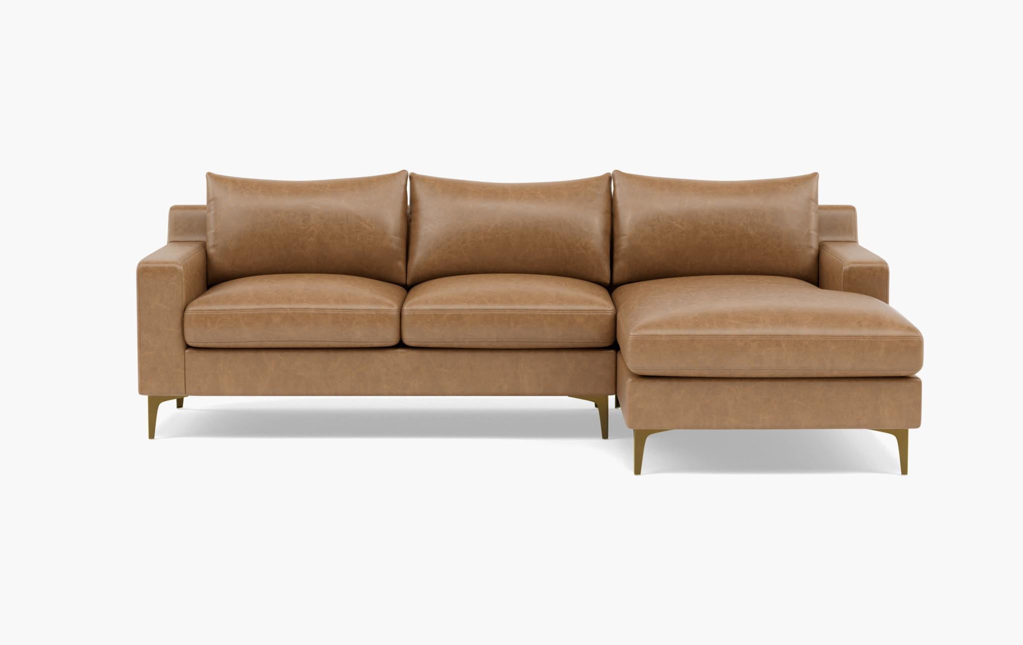 Sloan Leather  Chaise Sectional | Interior Define