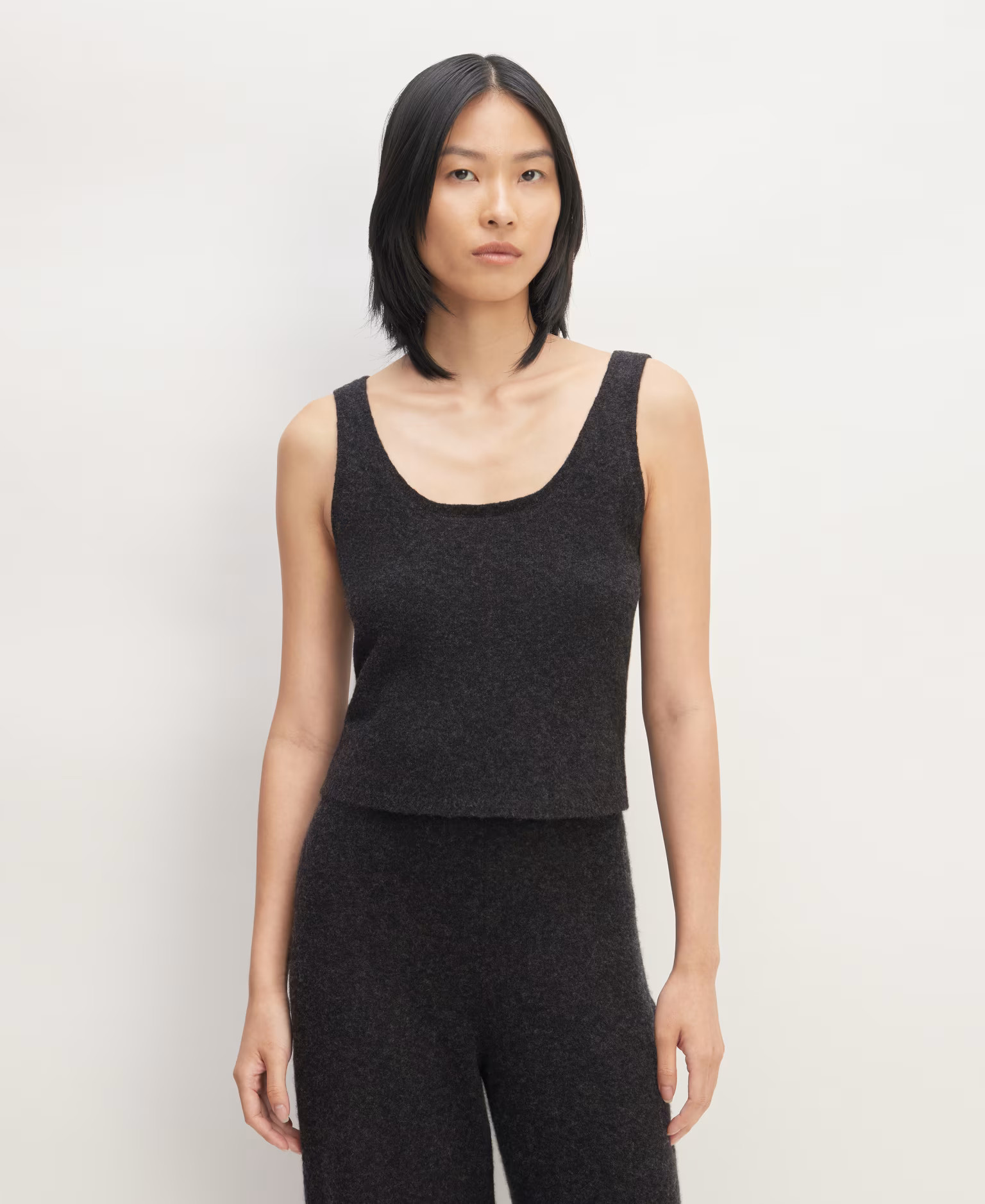 Women's Cozy-Stretch Tank by Everlane in Charcoal, Size S | Everlane