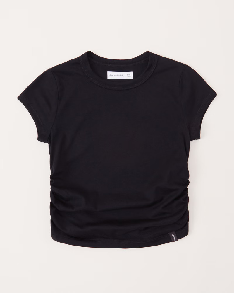 girls side ruched jersey tee | girls tops | Abercrombie.com | Abercrombie & Fitch (US)