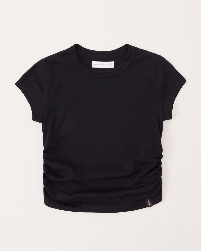 side ruched jersey tee | Abercrombie & Fitch (US)
