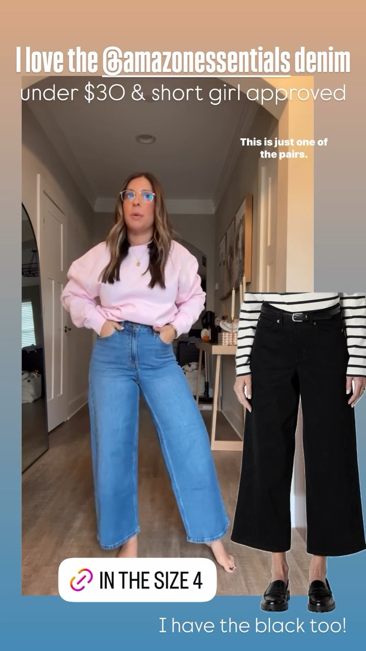 I love the @amazonessentials denim under $30 & short girl approved  I have the black too!