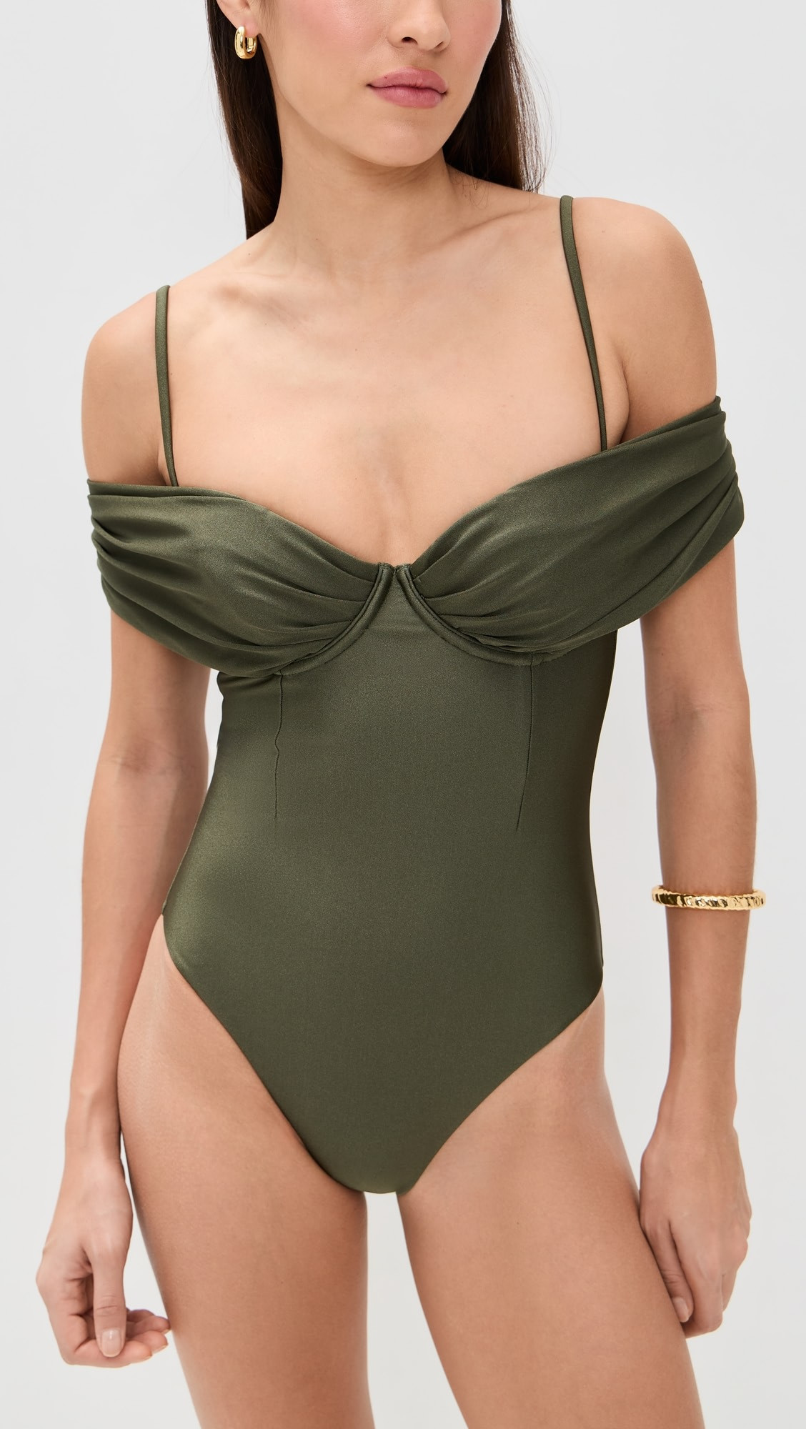 Calix Draped Bustier Cup One Piece | Shopbop