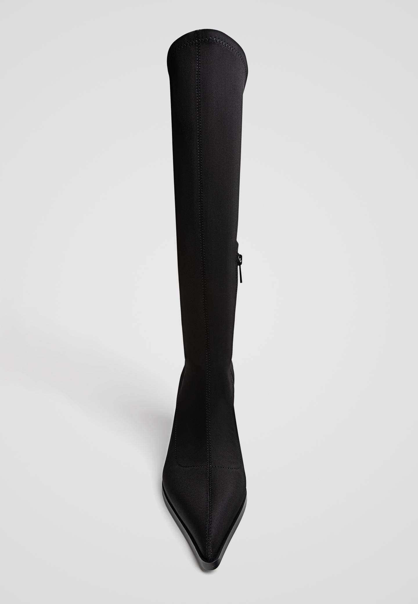 Black stretch XL high-heel boots - Women's fashion | Stradivarius United Kingdom | Stradivarius (UK)